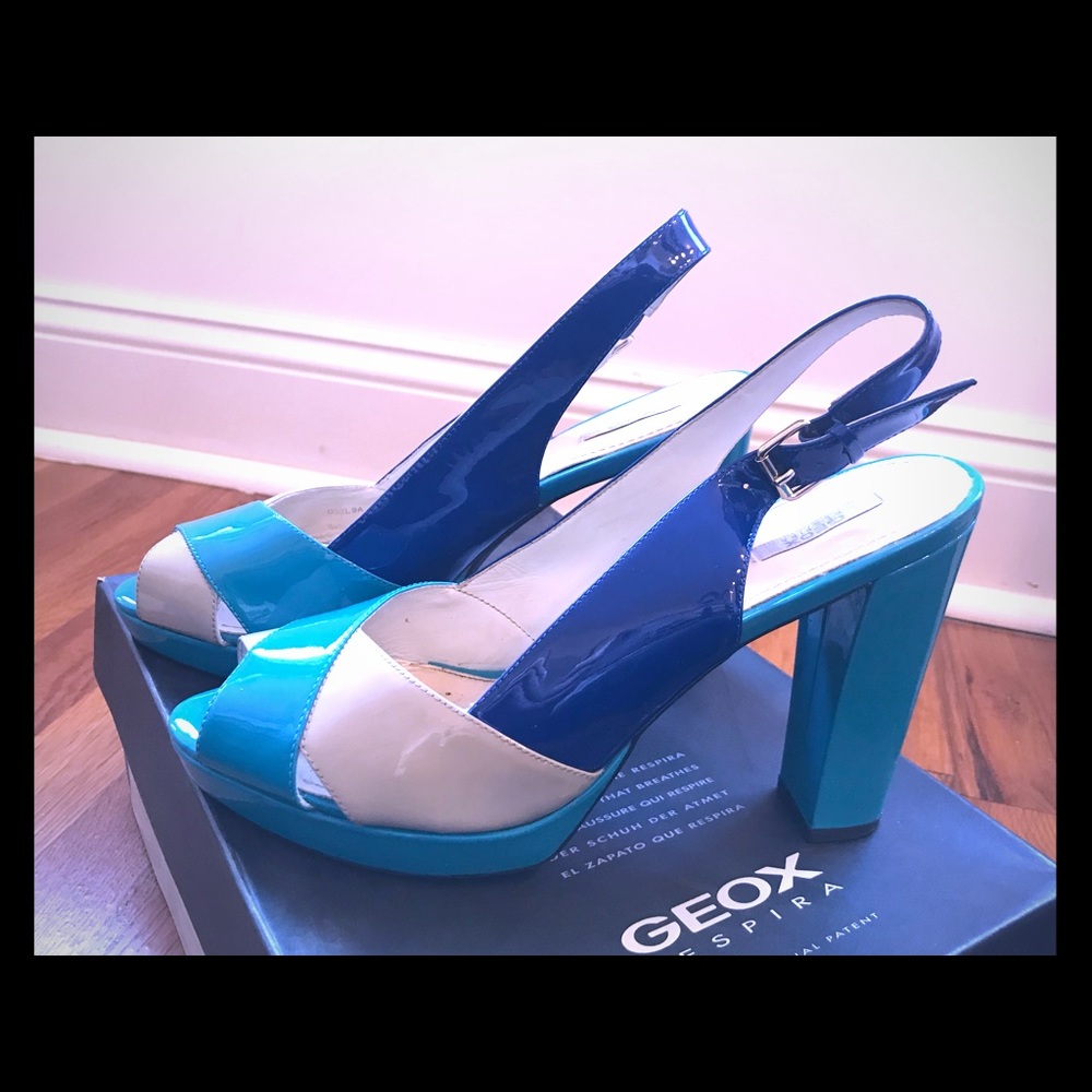 Mode color block platform heels